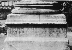 View of base in Ayasofya Müzesi, side with Latin inscription to Eudoxia